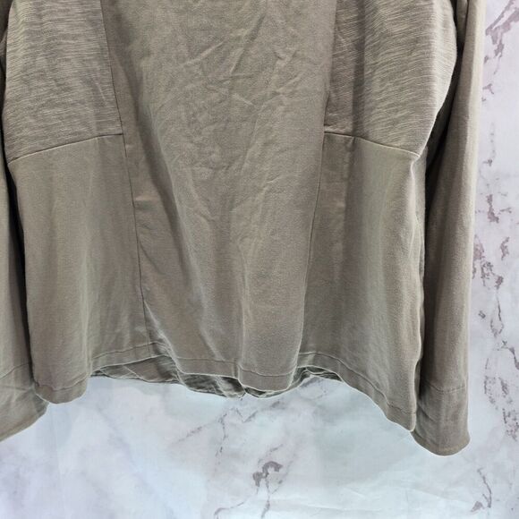 Neon Buddha Jacket Womens XL Taupe Artsy Art To Wear Button Knit Blazer Stretch - Picture 7 of 11